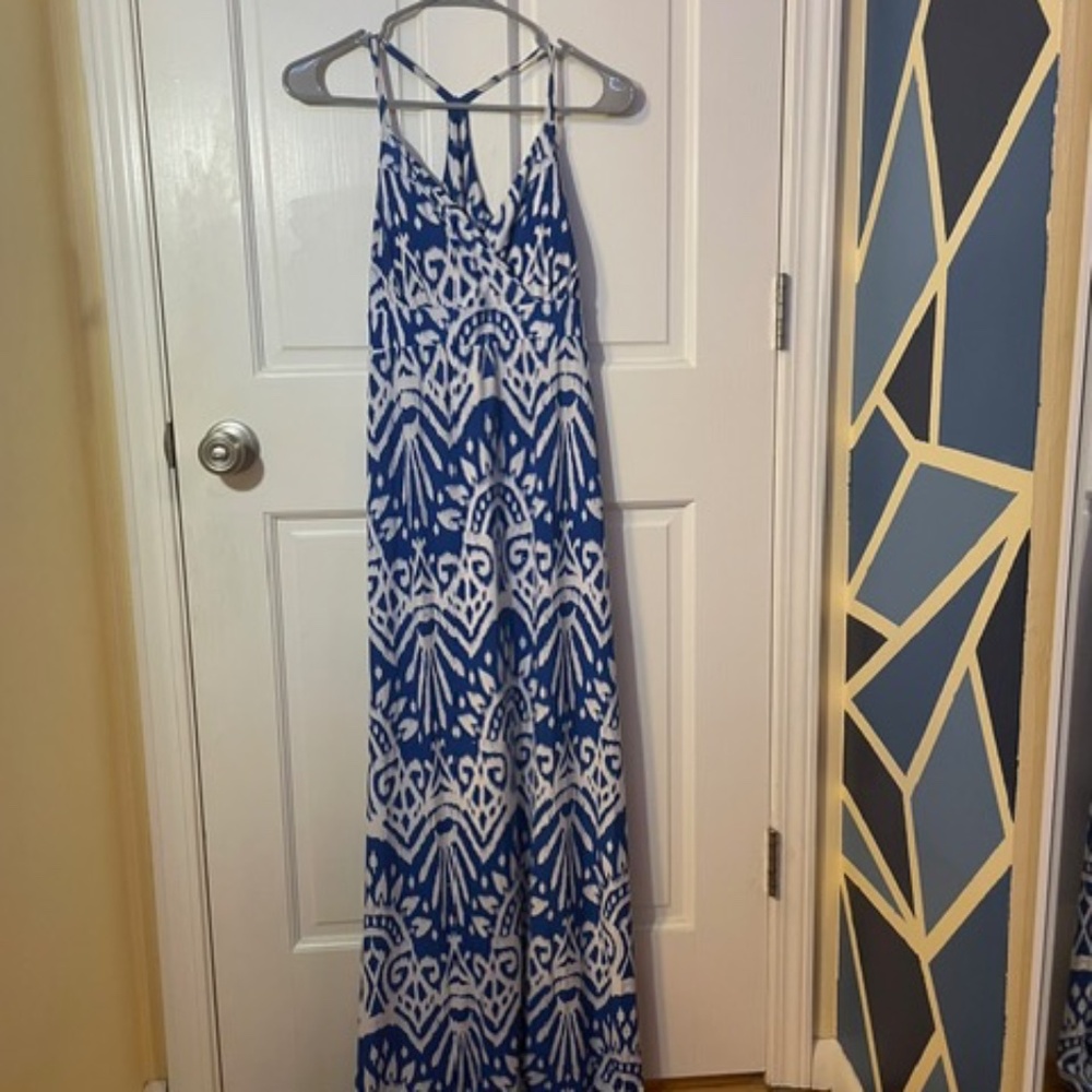 Blue Floor Length Dress
